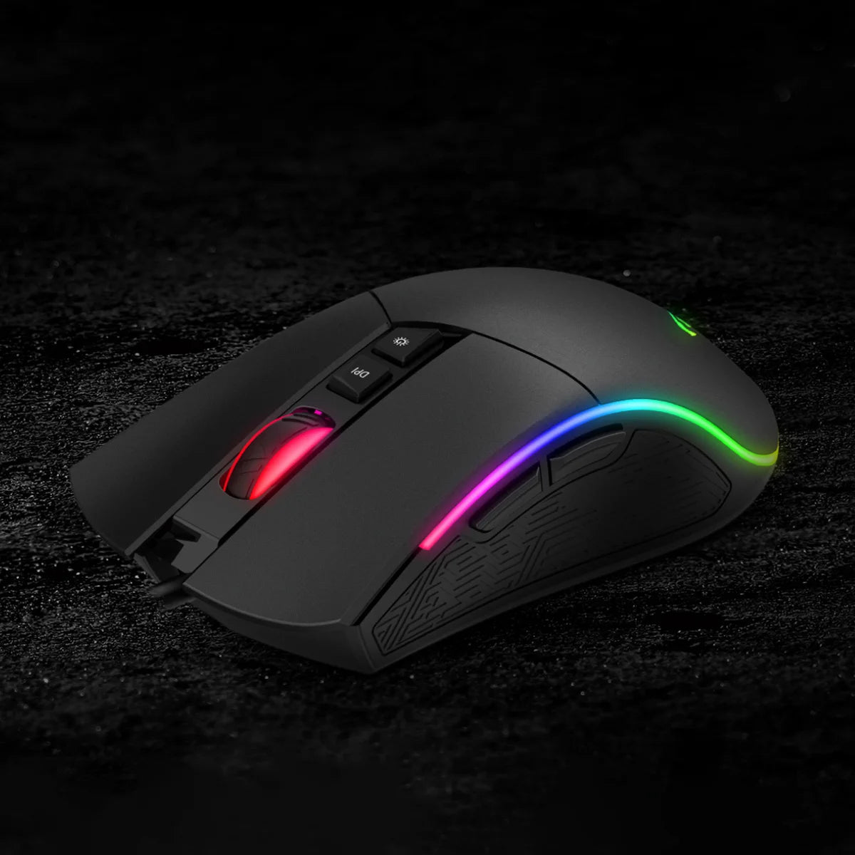 Mouse Gamer Havit MS1001S 4800 DPI 7 Botões RGB Preto