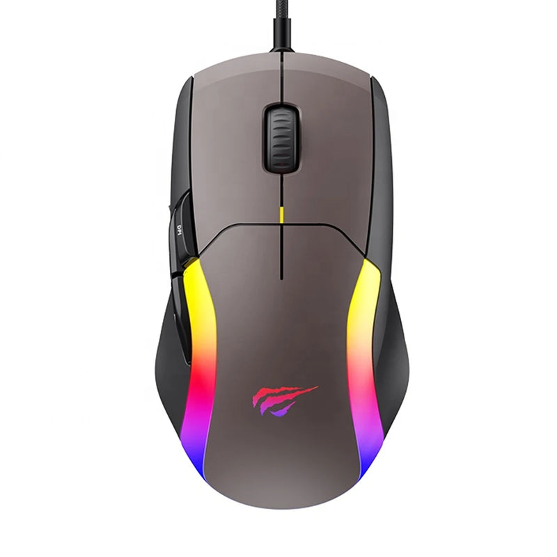 Mouse Gamer Havit MS959S 8000 DPI 8 Botões RGB Ocre
